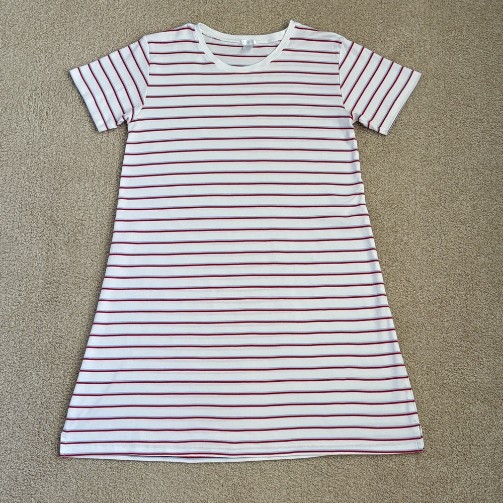 Lake Pajamas women’s Pima cotton striped nightgown, size Medium